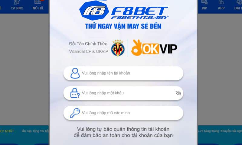 Đăng nhập F8BET cần lưu ý điều gì?